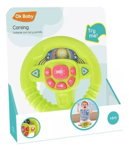 Volante Didáctico Ok Baby Carsing Luces Sonidos Okbb0237 1
