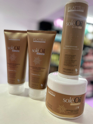 Kit Solé Oil Reconstrução P'lattélli Profissional + Fluído 1