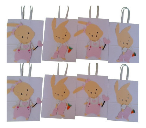 Bolsitas Papel Conejos Goma Eva Bolsita Sorpresitas Conejito 0