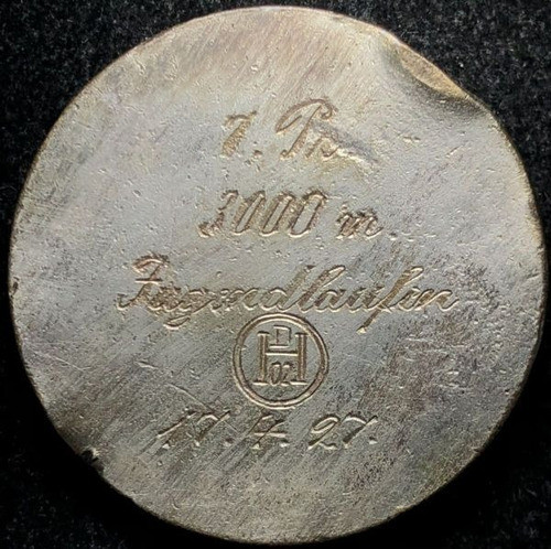 Med. Alemâ 3000m Rasos Rara De 17/4/1927 1