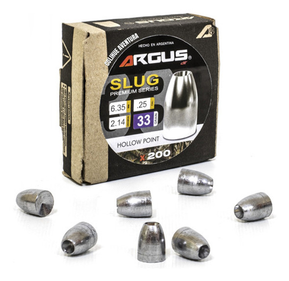 Balines Argus Slug Cal 6,35mm- 33gr - X200u 0