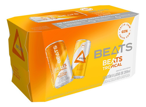 Bebida Mista Alcoólica Tropical Beats Lata 269ml Com 8 Un 0