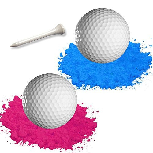 Género Reveal Pelotas De Golf | One Pink, One Blue + Woode 0