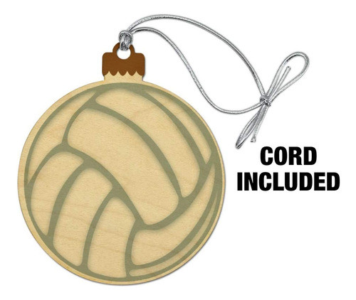 Bola De Voleibol De Madera Para Arbol De Navidad 1