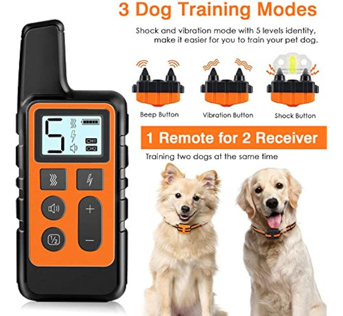 Collar De Entrenamiento Para Perros Hkzooi, 2 Collares De Ch 1