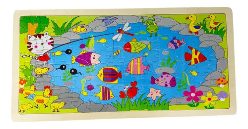 Rompe Cabezas Madera 96piezas  Varios Diseños Animalitos 0