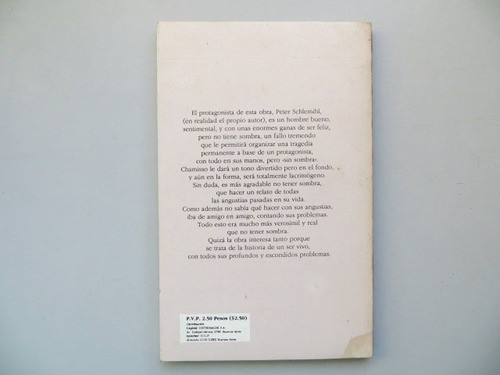 La Maravillosa Historia De Peter Schlemihl A Von Chamisso 1