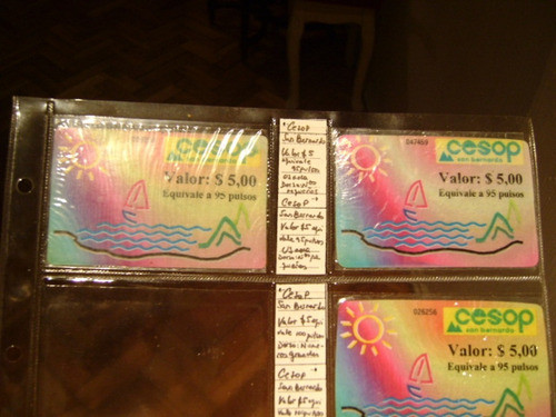 7 Tarjetas Telefonicas Cesop Coleccionismo San Bernardo 0
