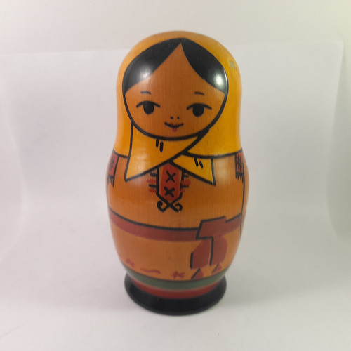 Antigua Matrioshka Mamushka Muñeca Rusa 10 Piezas Años 70's 0