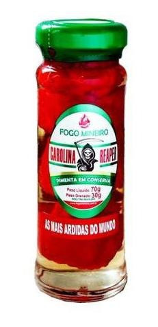 Pimenta Carolina Reaper Conserva Mais Forte Do Mundo 70g 1