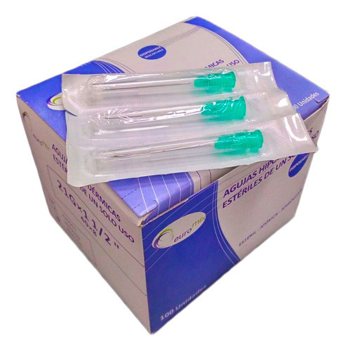 Aguja Descartable 40/8 (21g X 1 1/2) X 100 U. 0