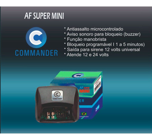 Anti Furto Assalto Bloqueador Bivolt C/ Buzzer Af Super Mini 1