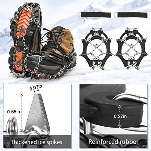 Crampones Con Clavos Inoxidable Para Botas De Nieve - Xl 1 Crampones Con Clavos Inoxidable Para Botas De Nieve - Xl 1