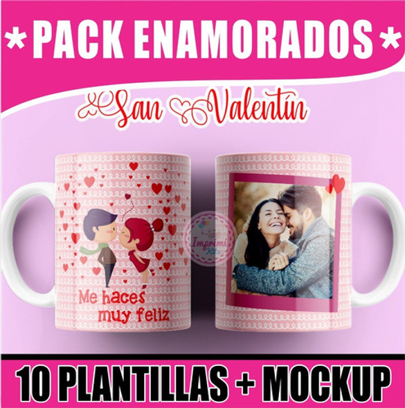 Plantillas Tazas Enamorados San Valentin Sublimar Mockup #14 1