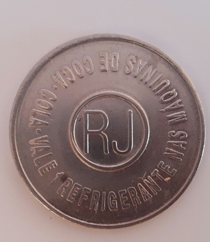Antiga Ficha Coca Cola Rj Vale Um Refrigerante  Vintage 1