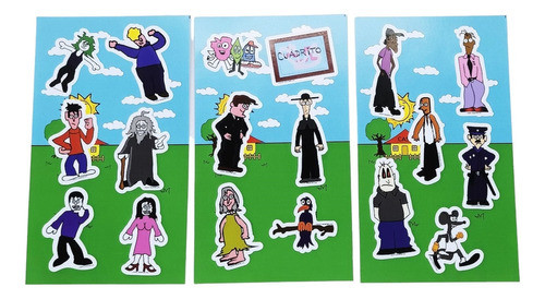 Pack Stickers Alejo Y Valentina X3 Planchas Licencia Oficial 0