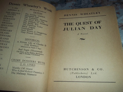 The Quest Of Julian Day - Dennis Wheatley 1