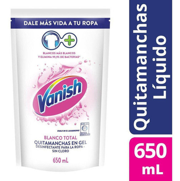 Vanish  Quitamanchas  Liquido + Blanqueador 650ml 0