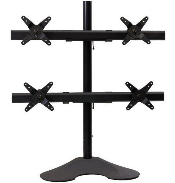 Ergotech 2 X 2 Quad Desk Stand With 28 Inch Pole Black 0
