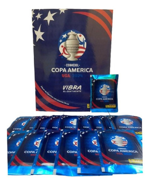 Album Copa America Usa 2024 + 50 Sobres De Figuritas Panini 0