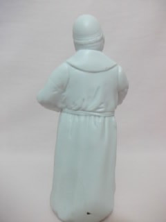 B. Antigo - Estatueta De Frade Em Biskui Branco Alemão 1