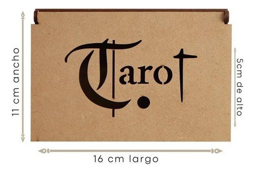 Caja Cofre Porta Tarot, Rectangular !!!! Tapa Calada. 1