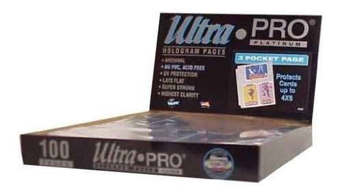 Platino Ultra Profesional De 3 Bolsillos Pagina Para 4 X 6 F 0