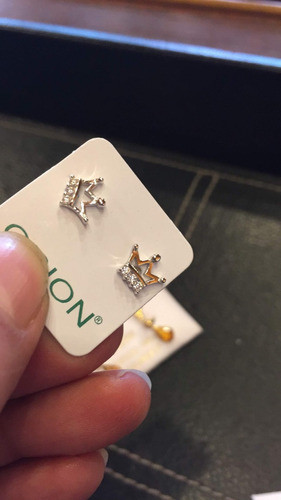 Luli Caravanas Plata 925 Circonias Oferta Brillante Corona 1