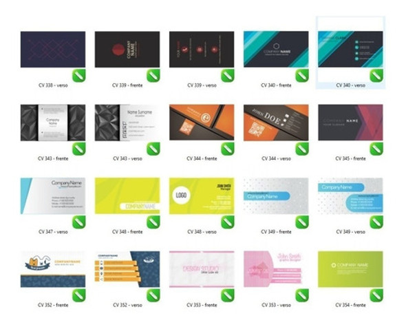 Mega Pacote Cartões De Visita Vetores Corel Draw Editavel 1