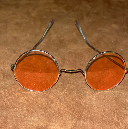 Lentes Antiguos Redondos Enchapados Años 70 En Buen Estado 0