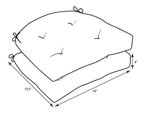 Almohada Perfecto Oxford Carbon Reversible Silla Pad Set De 1