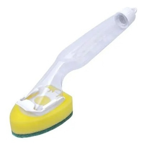 Esponja Cocina Con Cepillo Mango Dispensador De Jabón Fregar 1