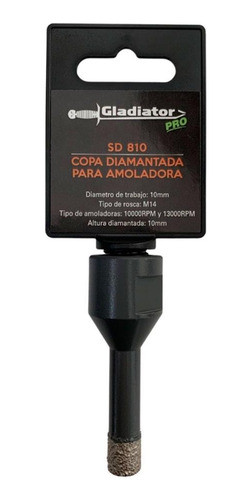 Mecha Copa Diamantada Gladiator Para Amoladora 10mm G P 1