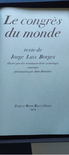 Libro Le Congres Du Monde Texto De Jorge Luis Borges 1