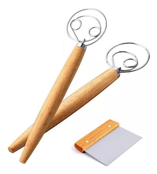 . Pacote Com 3 Conjuntos De Batedores De Massa 0