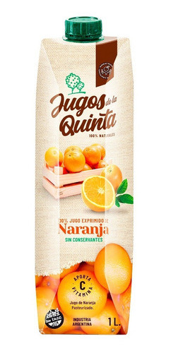 Jugo De Naranja Natural Jugos De La Quinta - 12 Unidades 1