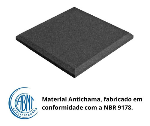 Espuma Acústica Kitc/10 Placas-50cm X 50cm X 3,5cm-lisa Novo 1