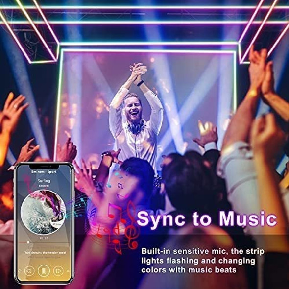 Tira De Luces Led 32.8ft Rgbic Luces Led Que Cambian De Colo 1