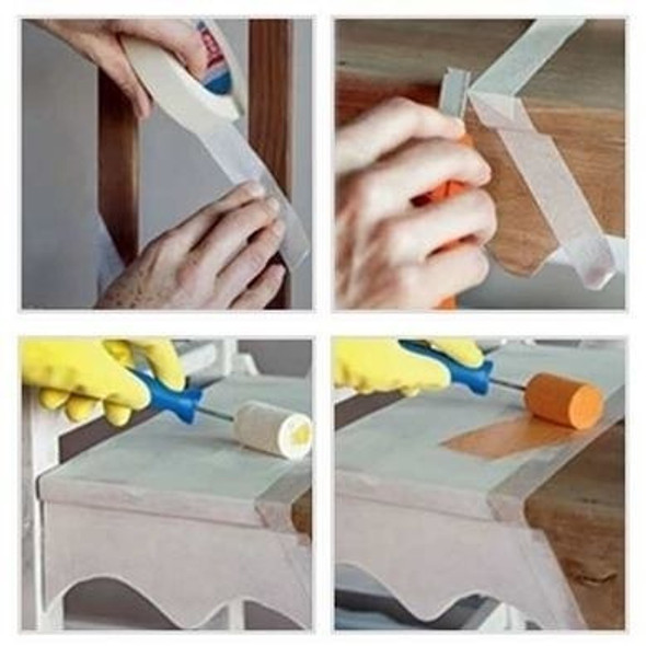 3 Rolo Fita Crepe 48mm X 50m Pintura Polimento Obra 1