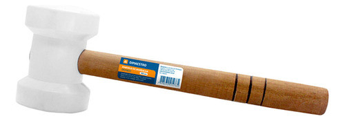 Martelo De Borracha C/cabo De Madeira 80,00mm Branco 0