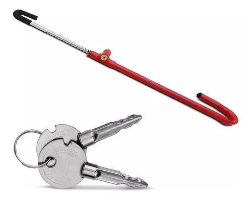 Trava Antifurto Pedal E Volante De Aço Chave Tetra P/ Carro 1