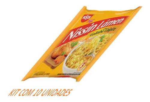 Kit Com 10 - Macarrão Inst Lamen Miojo Sabor Gal Caipira 85g 1