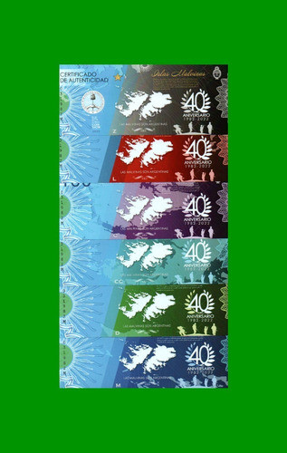 Colección Bonos Apna 2022, Tema Aniversario Islas Malvinas.- 1
