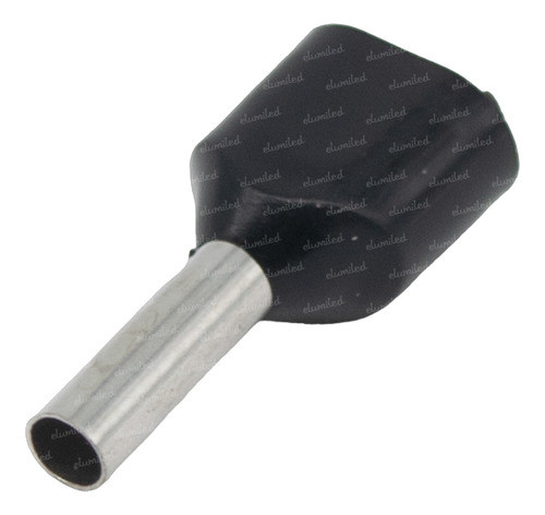 30 Terminales Preaislado Puntera Tif Doble Negro 2x1.5mm2 0