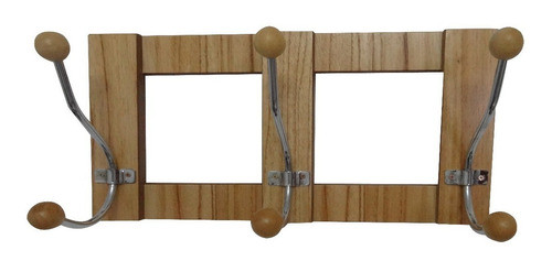 Perchero De Pared Madera Paraíso 3 Ganchos 0
