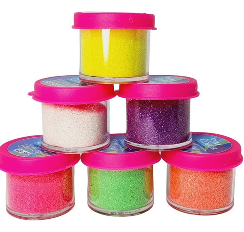 Gibre Glitter Decoracion Uña Nails Fluor Yellow 44-23 Fem 1