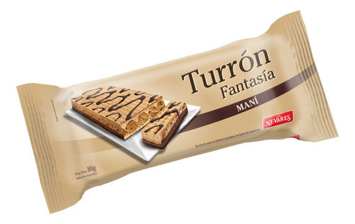 Turrón Nevares Fantasía Maní 80gr X 2un - Cía. De Golosinas 0