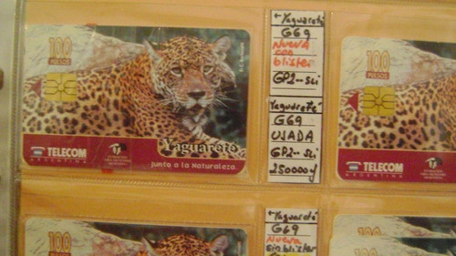 Tarjeta Te Coleccion Telecom Fauna Yaguarete G69 Nva Gp2 0