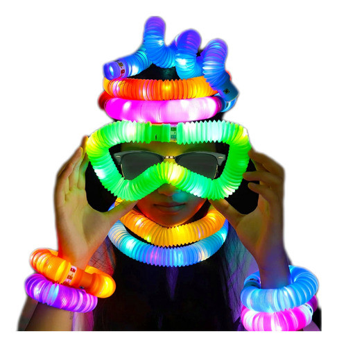 Juguete Luminoso Resorte Led Fidget Sensorial Souvenir X 25 0
