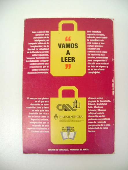 Ensayos Argentinos Vamos A Leer Sarmiento Alberdi Ok Boedo 1